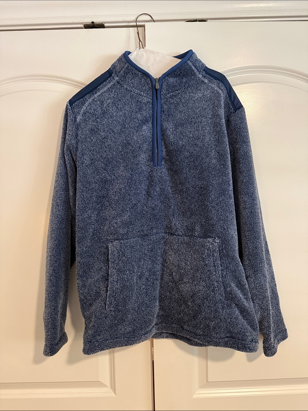 Tommy bahama Blue Quarter-Zip Fleece Pullover Sweater
